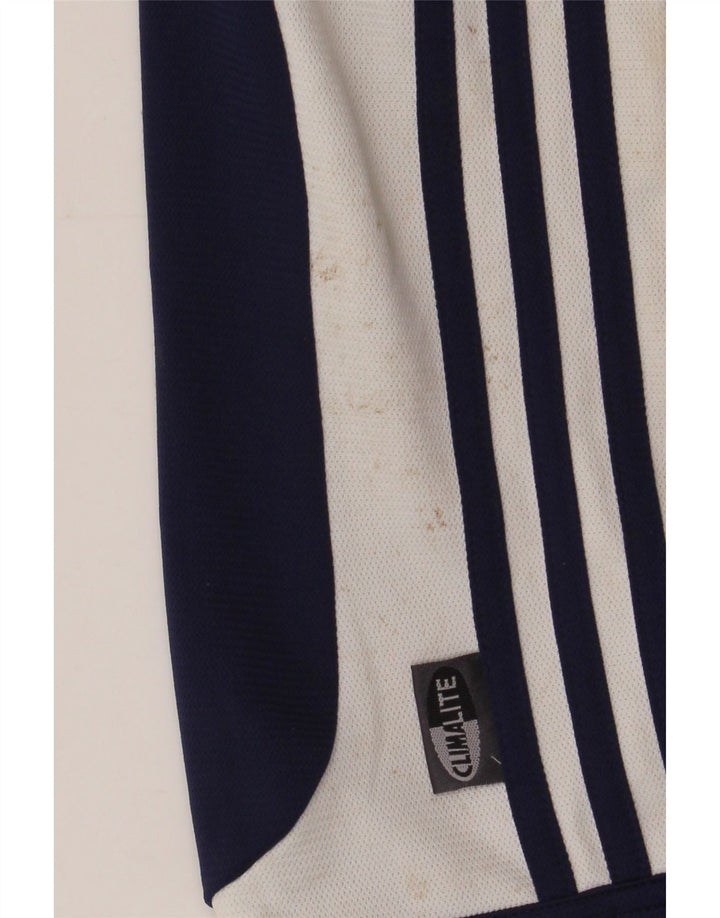 ADIDAS Womens Climalite Sport Shorts UK 12 Médio Azul Marinho Colorblock