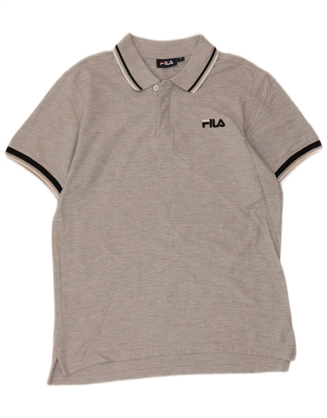 Camisa polo masculina FILA algodão cinza médio