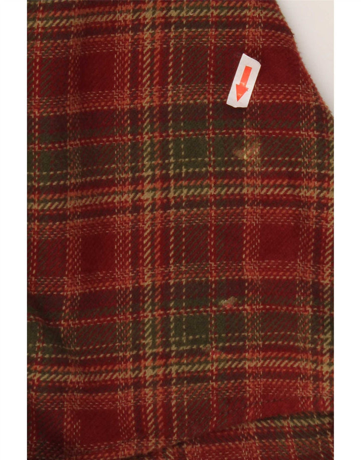 Camisa masculina de flanela Orvis grande algodão xadrez vermelho
