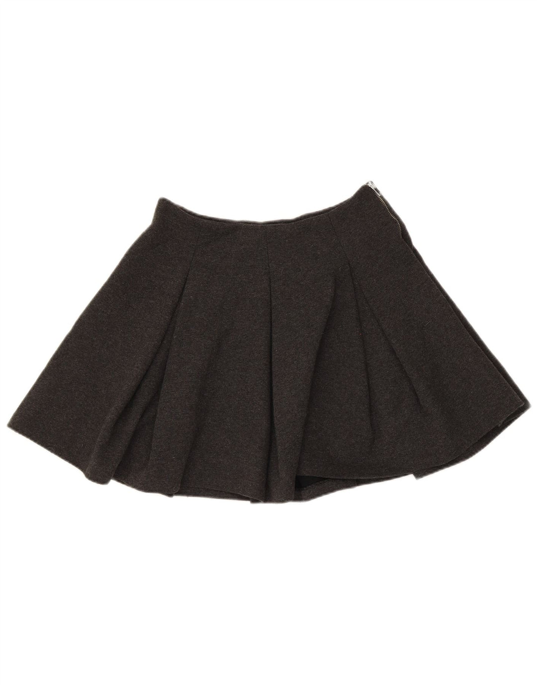 Minissaia plissada feminina ZARA pequena W26 cinza