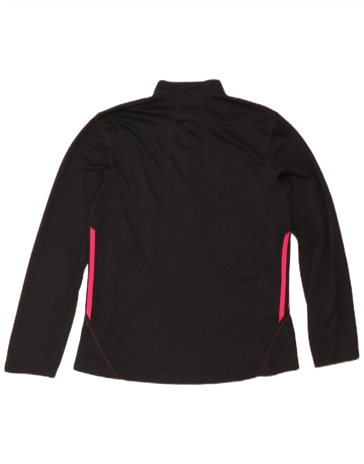 ADIDAS Womens Climalite Pullover Tracksuit Top UK 16/18 Grande Preto
