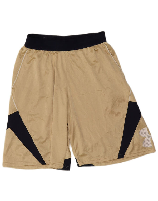 Under Armour Mens Graphic Sport Shorts Grande Dourado Colorblock Poliéster