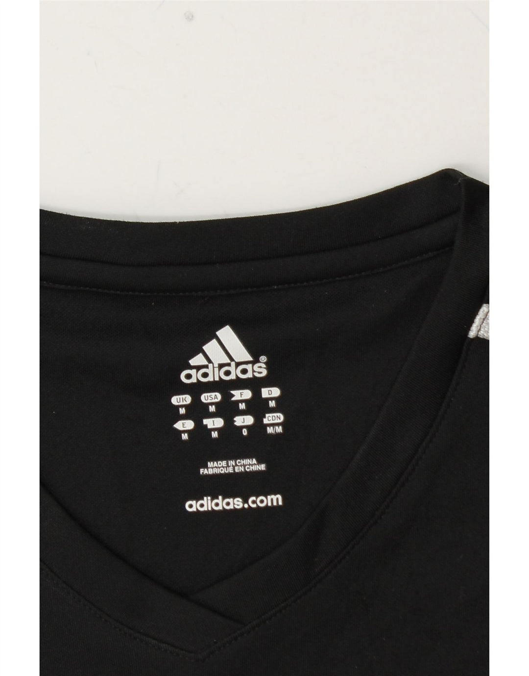 Camiseta masculina ADIDAS Top médio preto colorblock poliéster