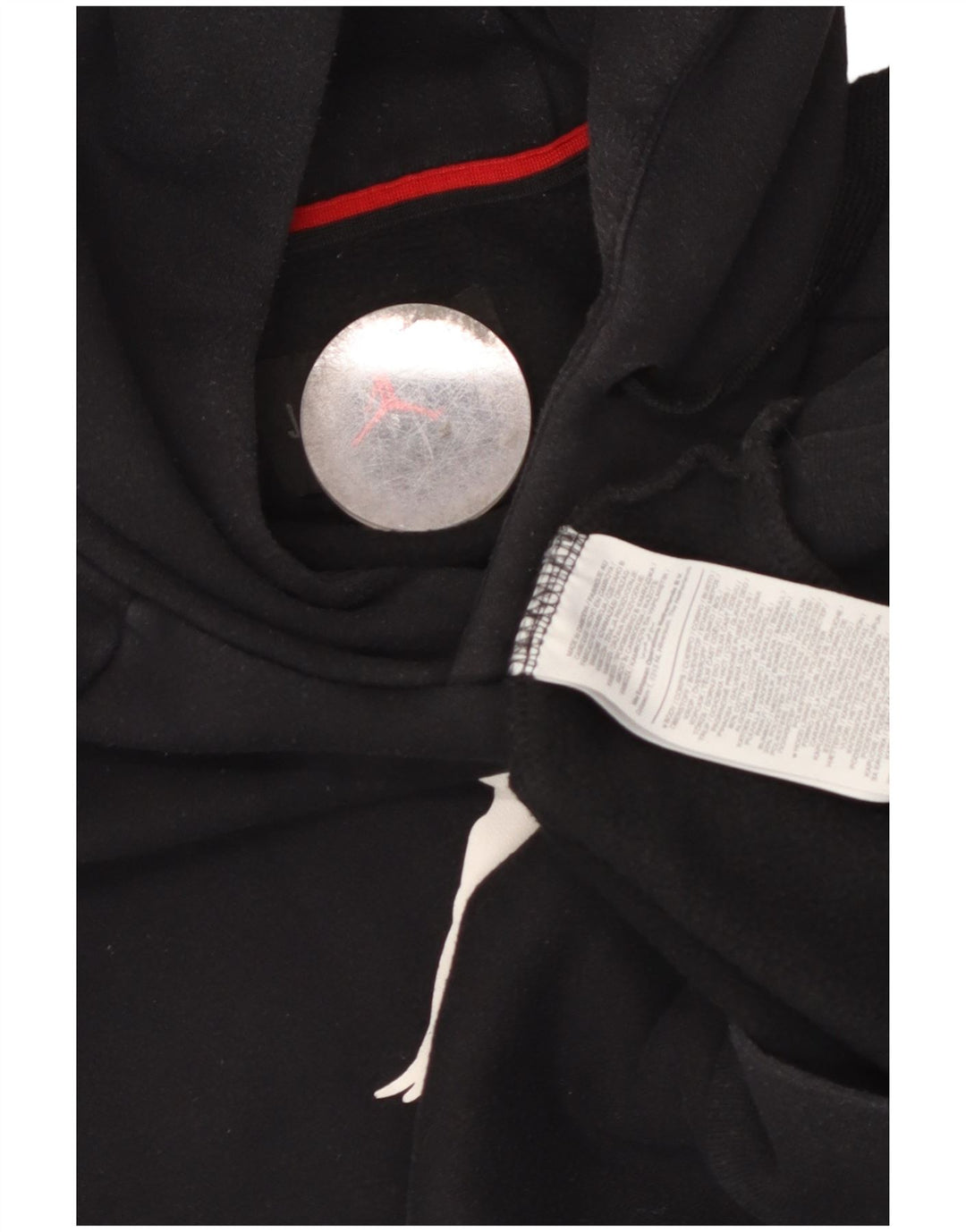 Suéter com capuz gráfico masculino JORDAN médio algodão preto