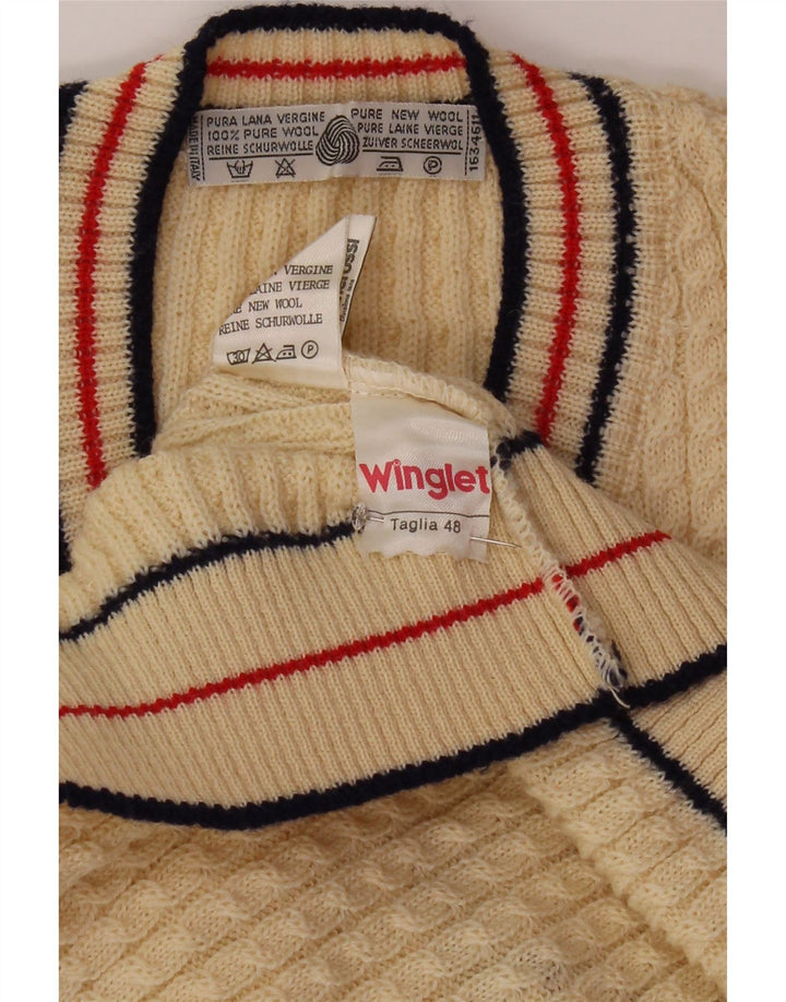 Winglet masculino colete regata IT 48 médio off white lã