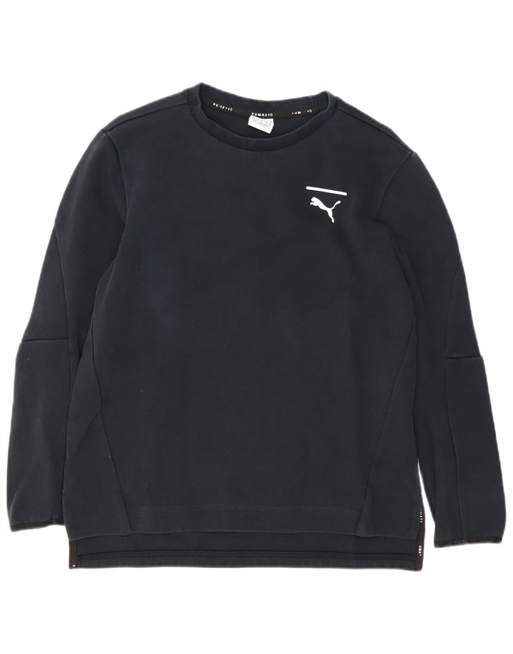 PUMA Mens Moletom Jumper Pequeno Algodão Preto