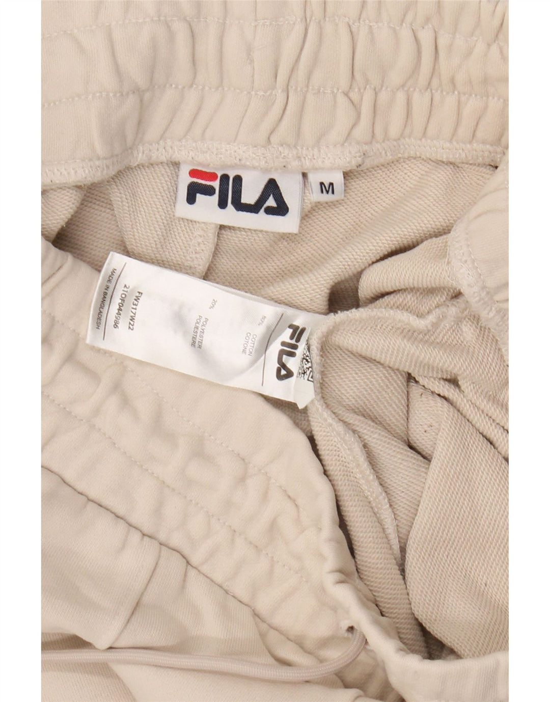 Fila Mens Calças de treino Joggers Médio Algodão Bege