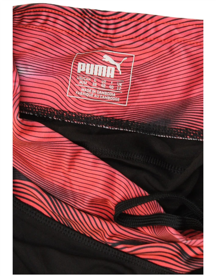 Leggings Puma Feminino UK 12 Médio Preto Geométrico