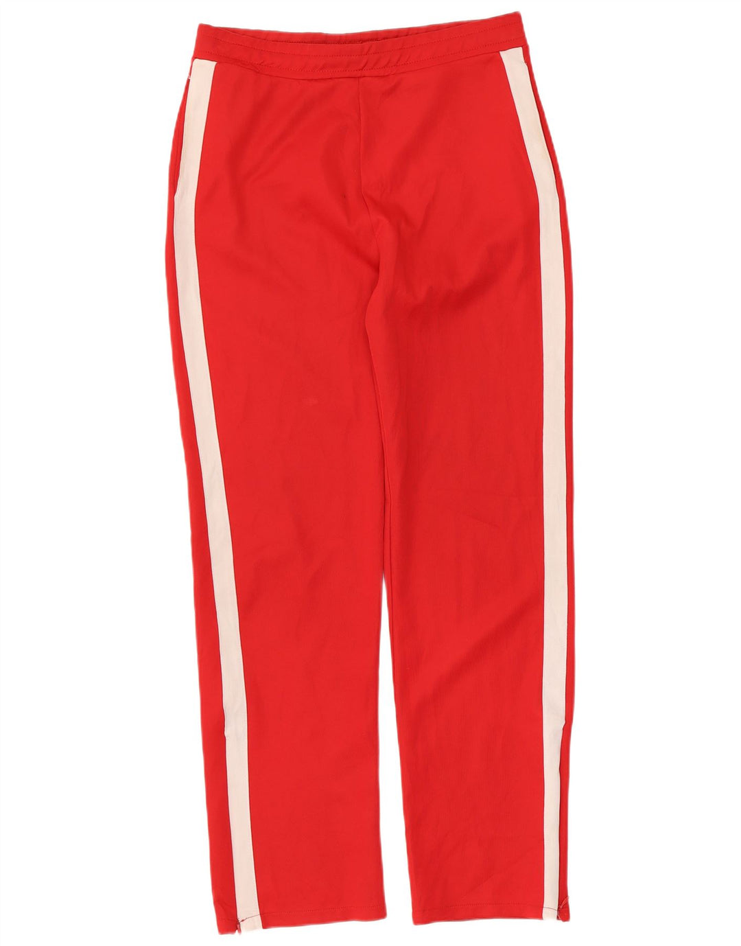 Calça de treino feminina Zara EU 30 W30 L29 vermelho colorblock poliéster