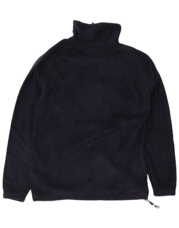 Kappa Mens Zip Neck Fleece Jumper Pequeno Azul Marinho Poliéster Esportes