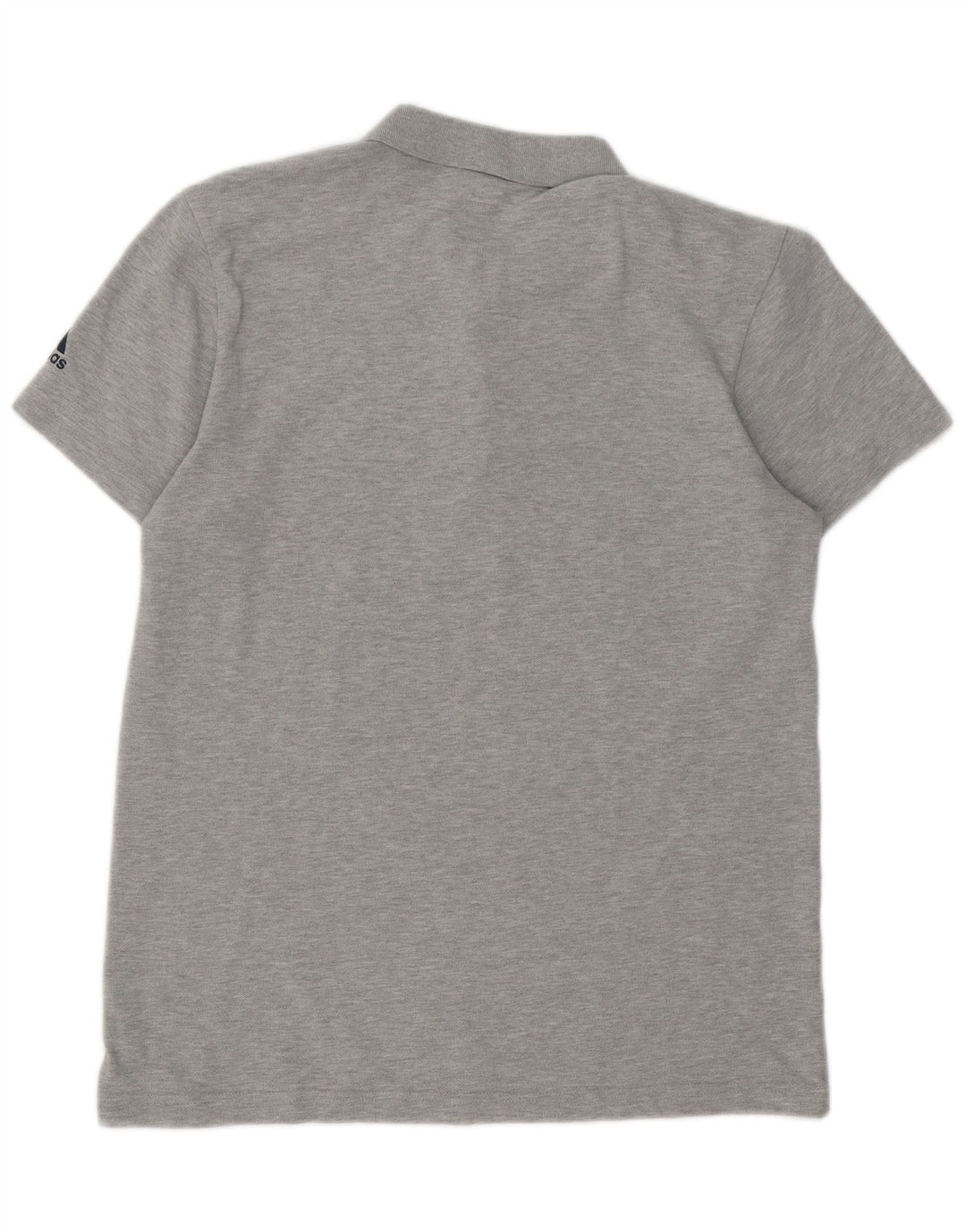 Camisa polo masculina Adidas cinza médio manchado