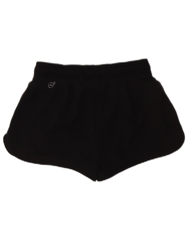 Shorts esportivos femininos Puma UK 12 médio preto geométrico