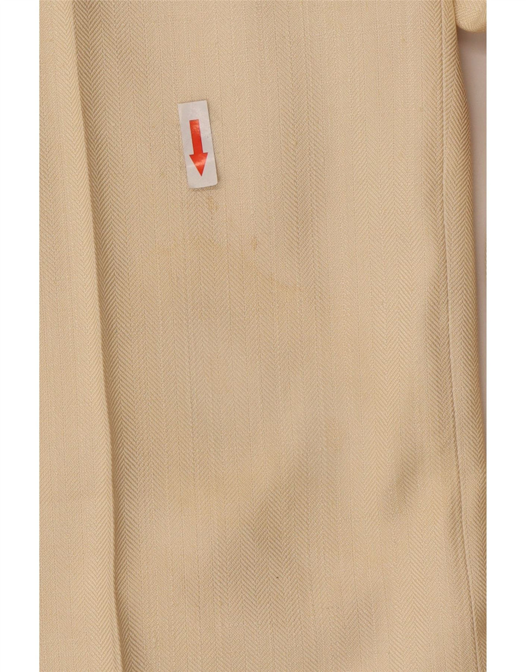 Terno masculino vintage de 2 peças grande W34 L30 seda bege