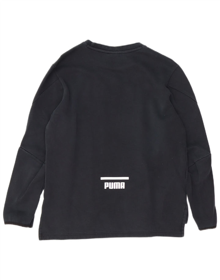 PUMA Mens Moletom Jumper Pequeno Algodão Preto