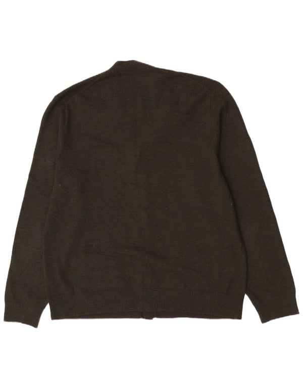 Suéter cardigã masculino Polo Ralph Lauren grande verde lã merino clássico