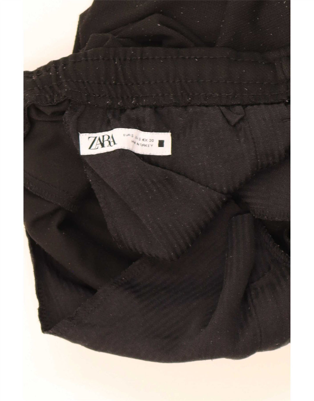 Zara Calça masculina de treino pequena preta poliéster