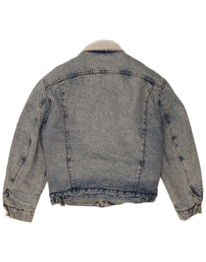 Jaqueta jeans masculina Rifle Sherpa UK 40 grande azul