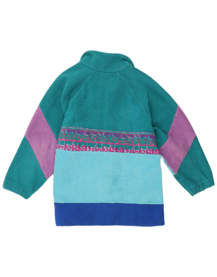 Jaqueta de lã masculina SALEWA Reino Unido 40 grande poliéster colorblock multicolorido