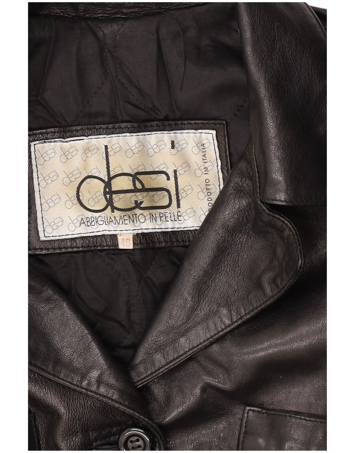 Jaqueta de couro feminina Desi IT 46 grande couro preto