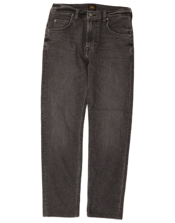 Lee Mens Rider Straight Jeans W28 L28 Algodão Cinza