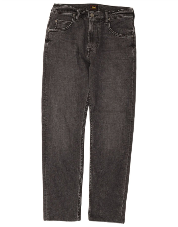 Lee Mens Rider Straight Jeans W28 L28 Algodão Cinza