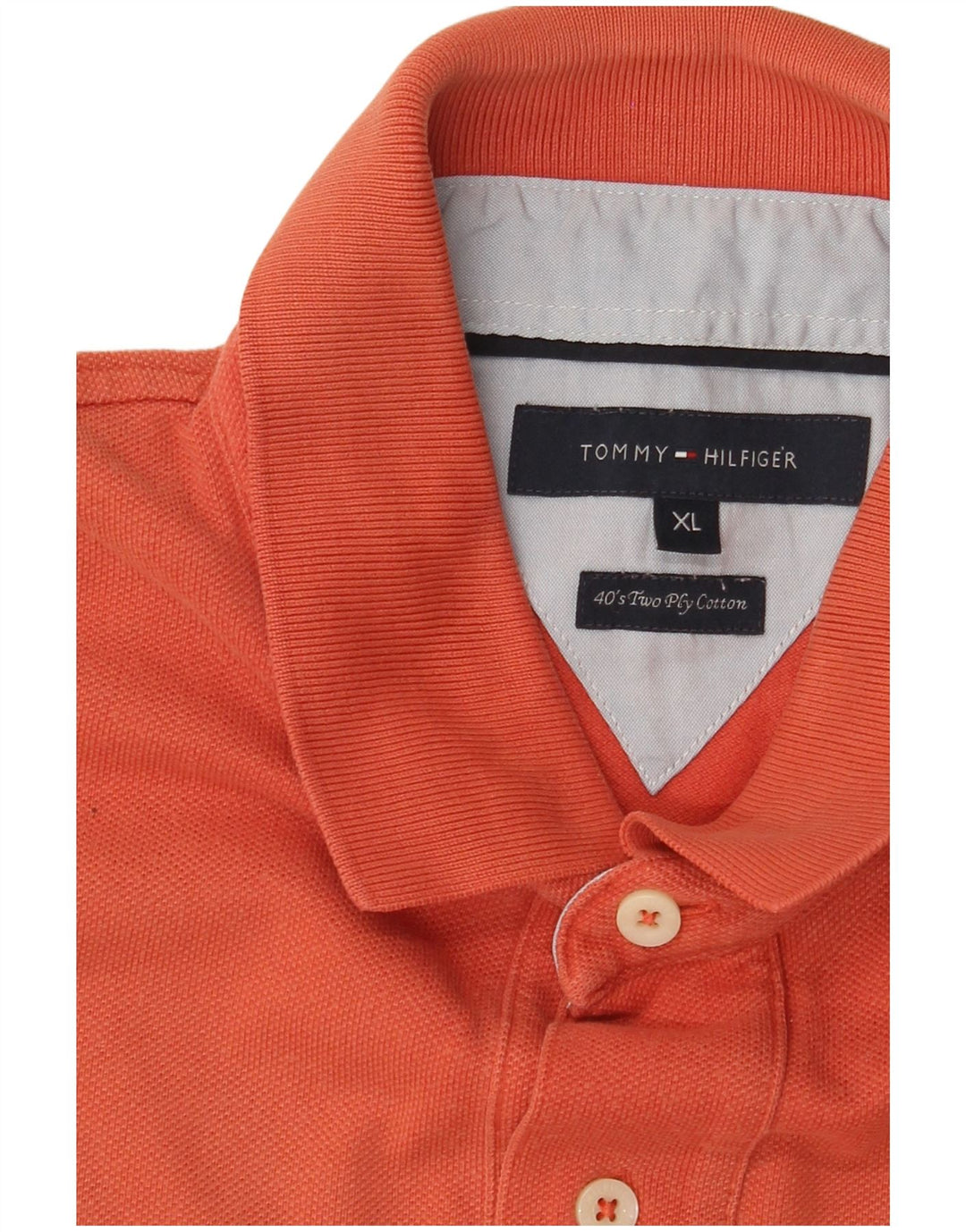 Camisa polo masculina TOMMY HILFIGER XL laranja algodão