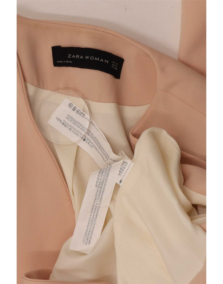 Zara Womens Open Blazer Jacket UK 14 Médio Rosa Poliéster
