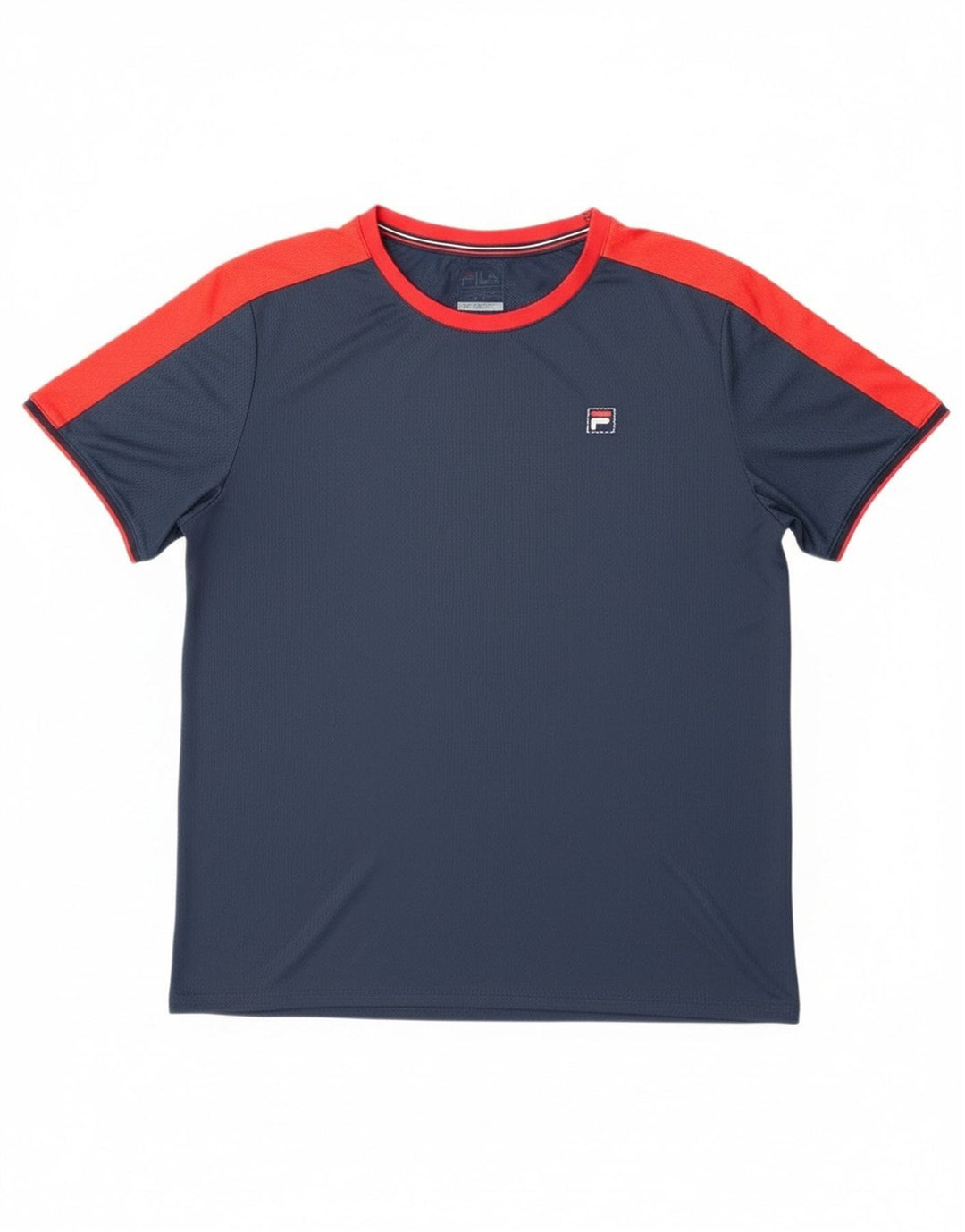 Fila Camiseta masculina Top 2XL Azul marinho Colourblock Poliéster