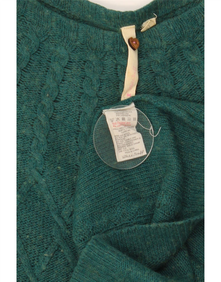 Vestido jumper feminino White Stuff UK 14 algodão verde médio