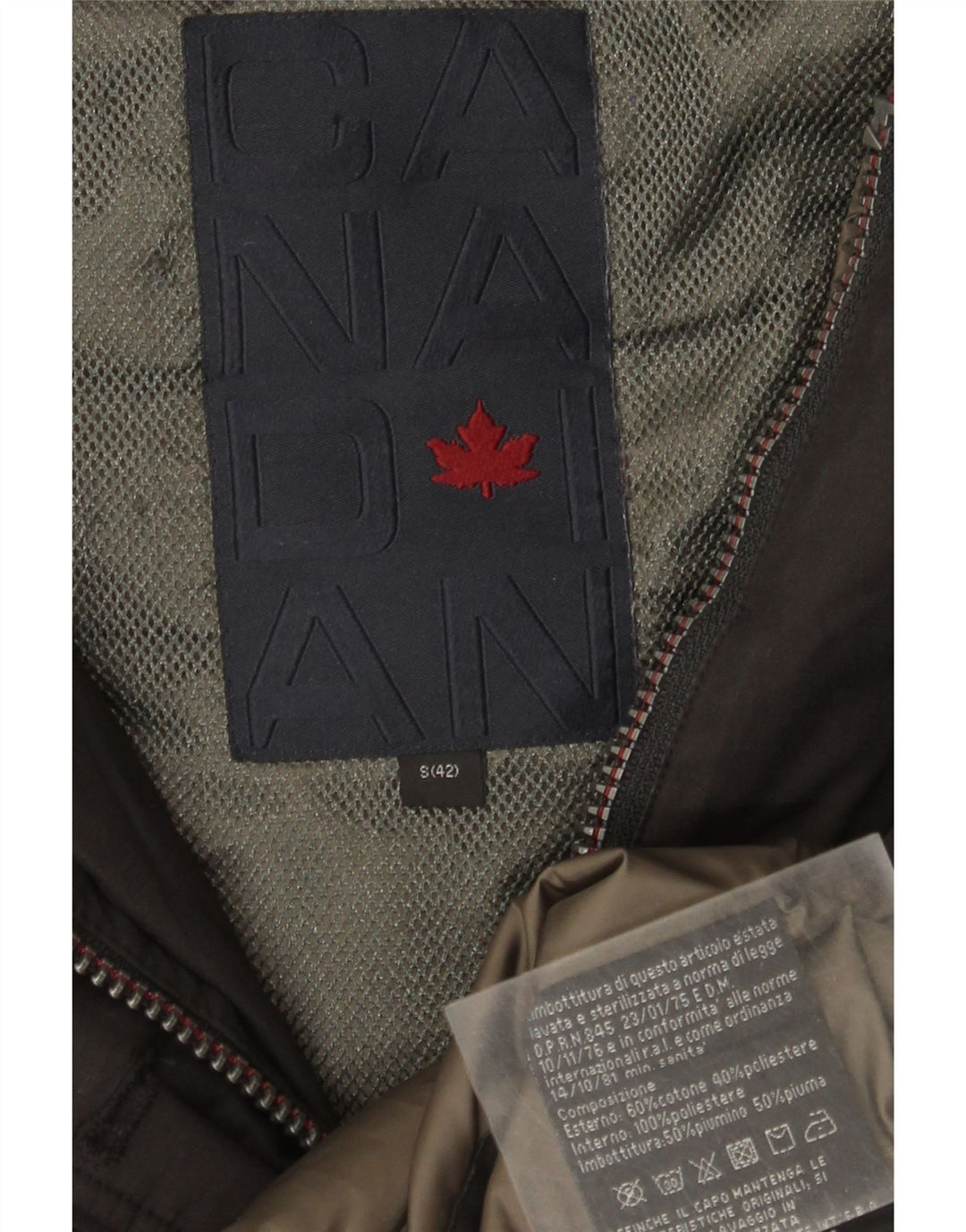 Jaqueta Parka feminina canadense com capuz EU 42 algodão preto médio