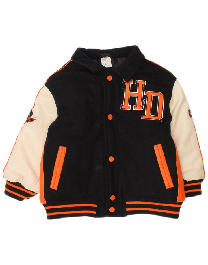 Jaqueta Harley Davidson Boys Graphic Varsity 3-4 anos Azul marinho Colorblock