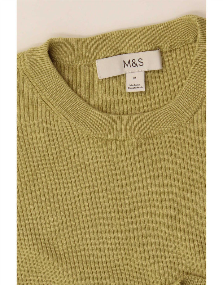 Top feminino Marks & Spencer manga 3/4 UK 12 médio cáqui