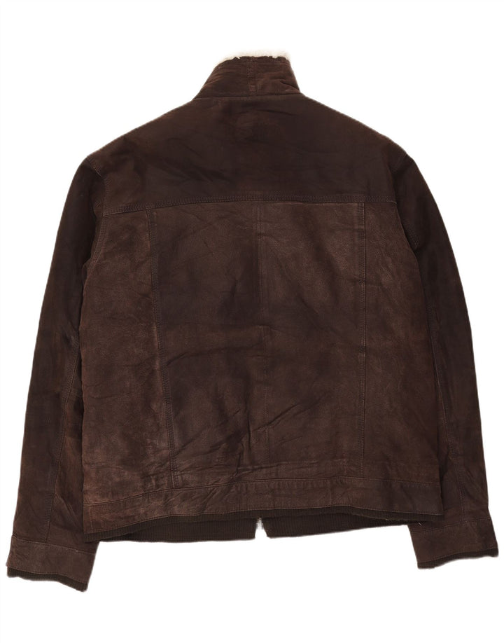 Jaqueta masculina de couro sherpa Conbipel IT 56 2XL couro marrom