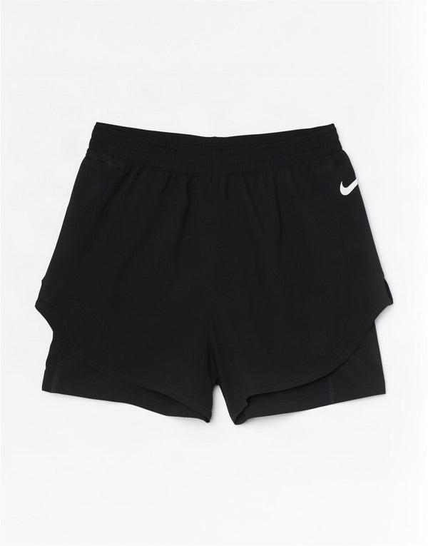 Nike Womens Dri Fit Sport Shorts UK 12 Medium Black Polyester