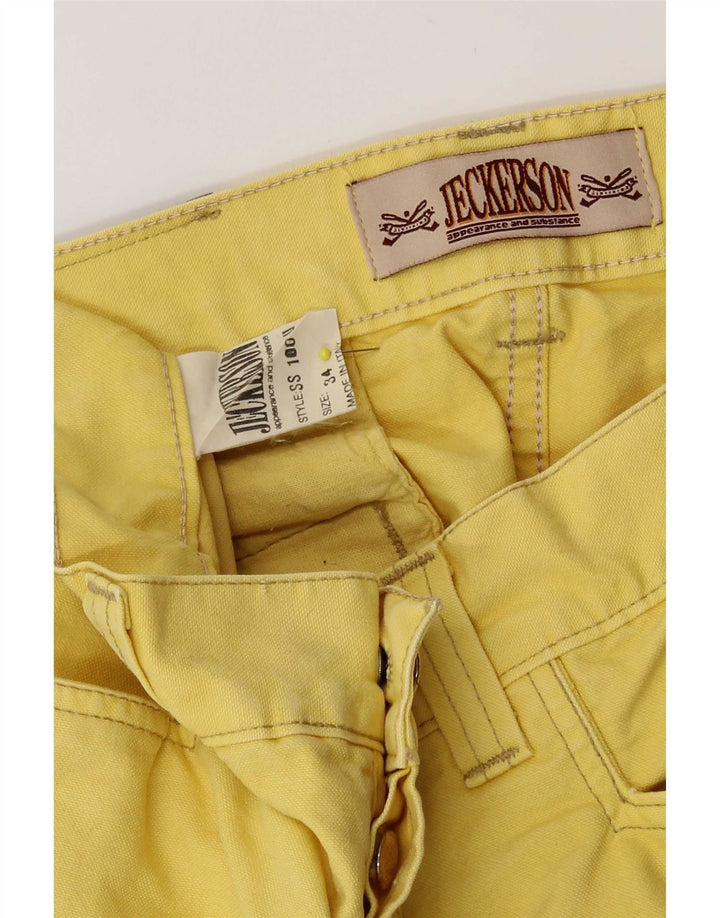 Bermuda masculina Jeckerson W34 grande algodão amarelo