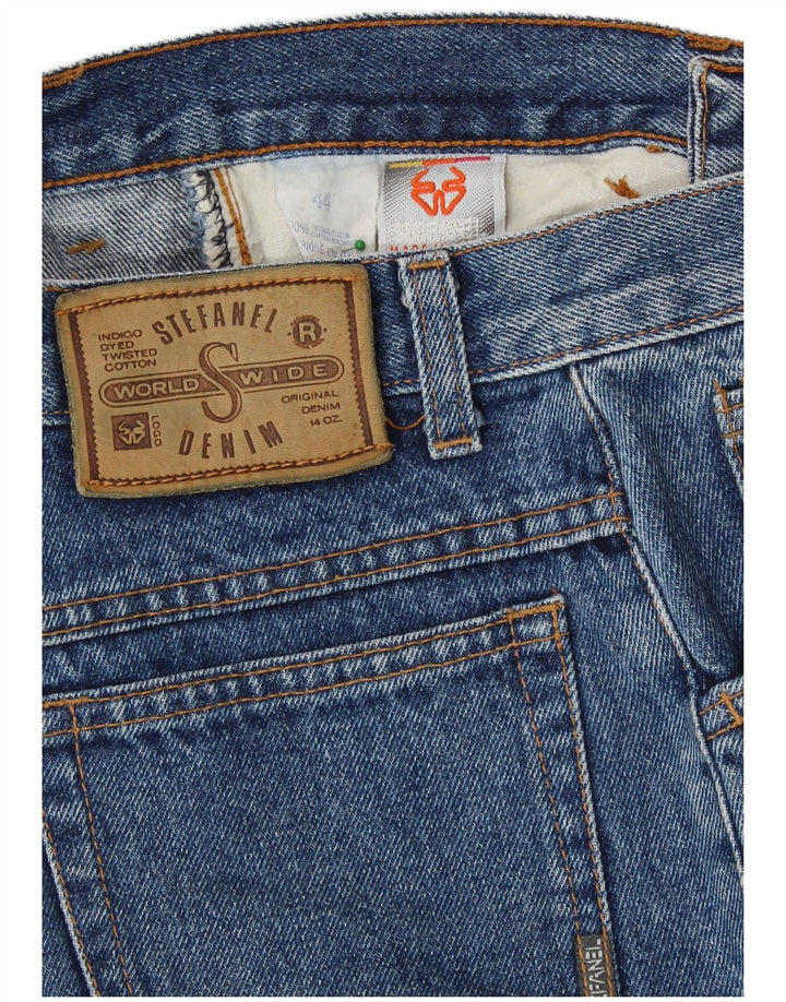 STEFANEL Jeans feminino cintura alta cônico IT 44 médio W26 L27 algodão azul