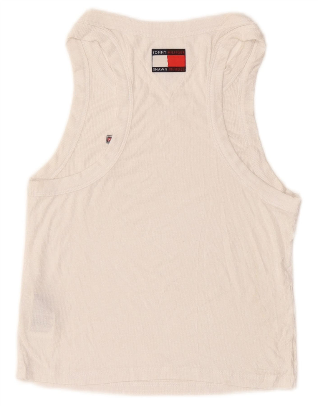 Top Tommy Hilfiger Feminino Crop Vest UK 12 Médio Branco Modal