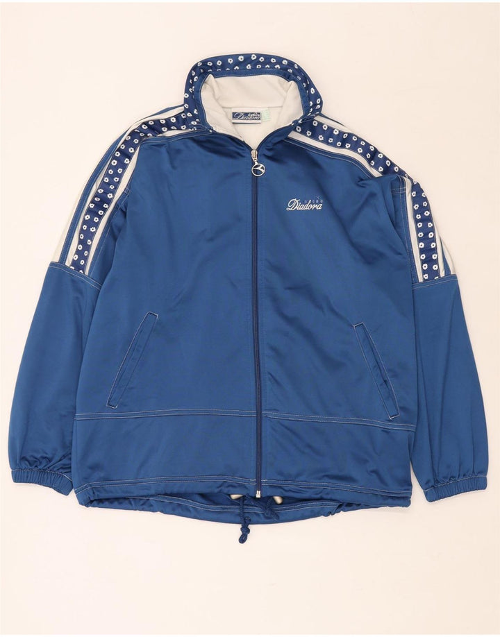Jaqueta feminina de treino grande DIADORA Reino Unido 12 azul médio floral
