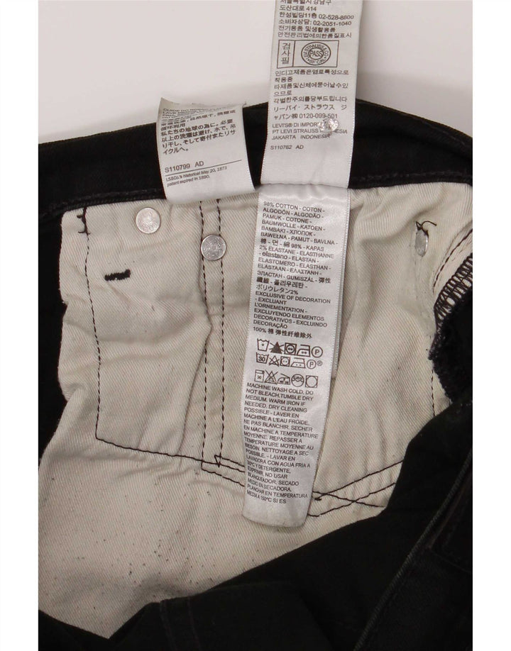 Calça jeans masculina Levi's 512 Tapered Slim W36 L32 algodão preto
