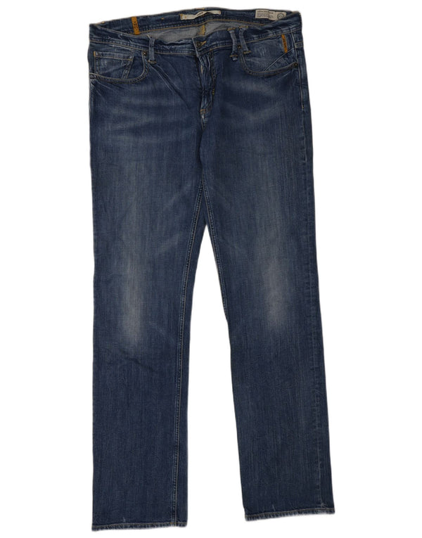 Meltin' Pot Masculino Marvin Slim Jeans W36 L34 Azul Algodão