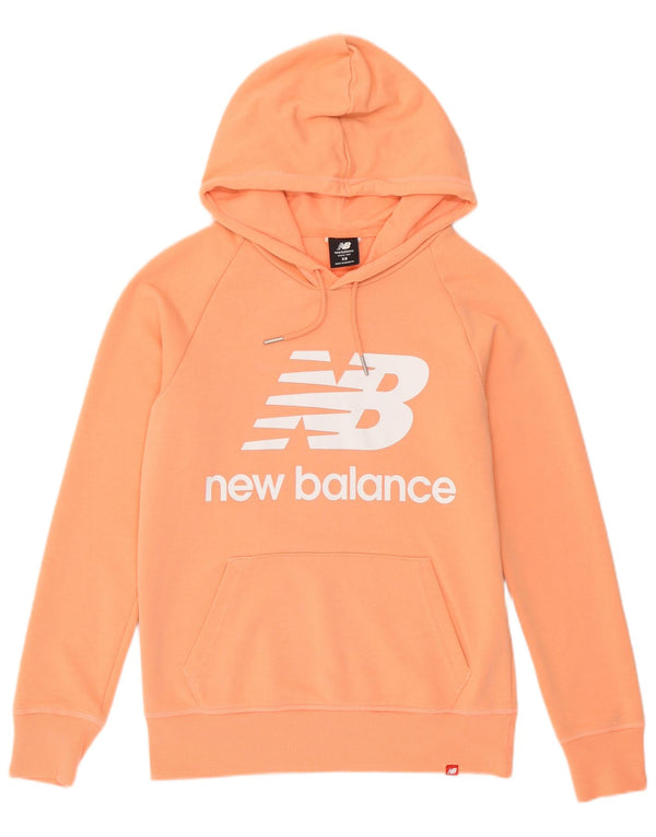 Jumper com capuz gráfico feminino New Balance UK 6 XS laranja