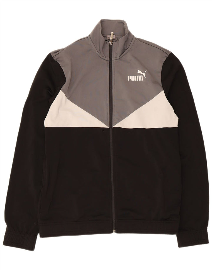 Jaqueta Puma Meninos Treino Top 15-16 Anos Preto Colorblock Poliéster