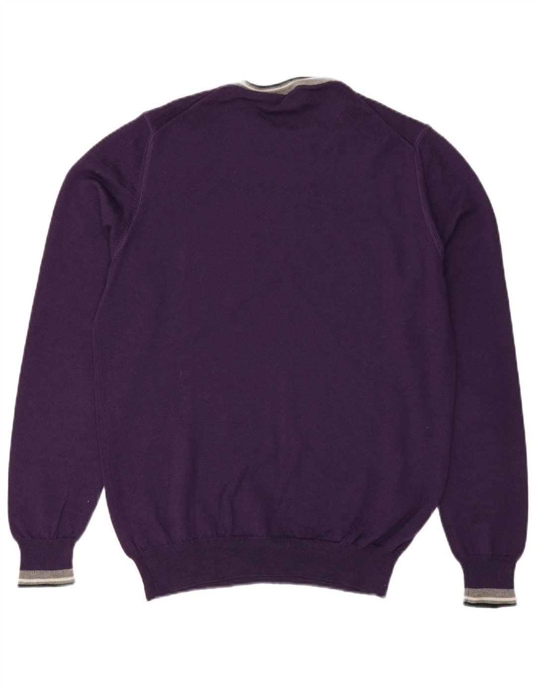 Suéter masculino TRUSSARDI JEANS com gola redonda de lã roxa média