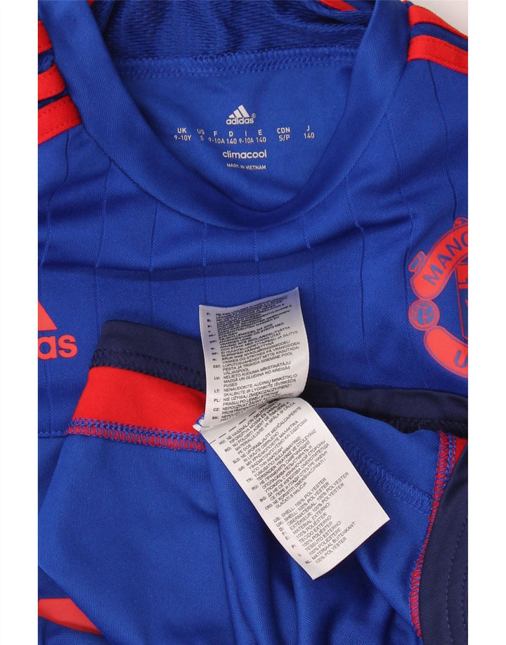 Camiseta Adidas Menino Manchester United Graphic 9-10 Anos Azul