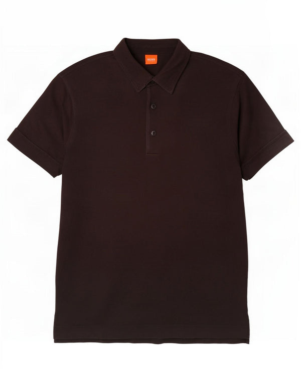 Camisa polo masculina Hugo Boss grande algodão preto