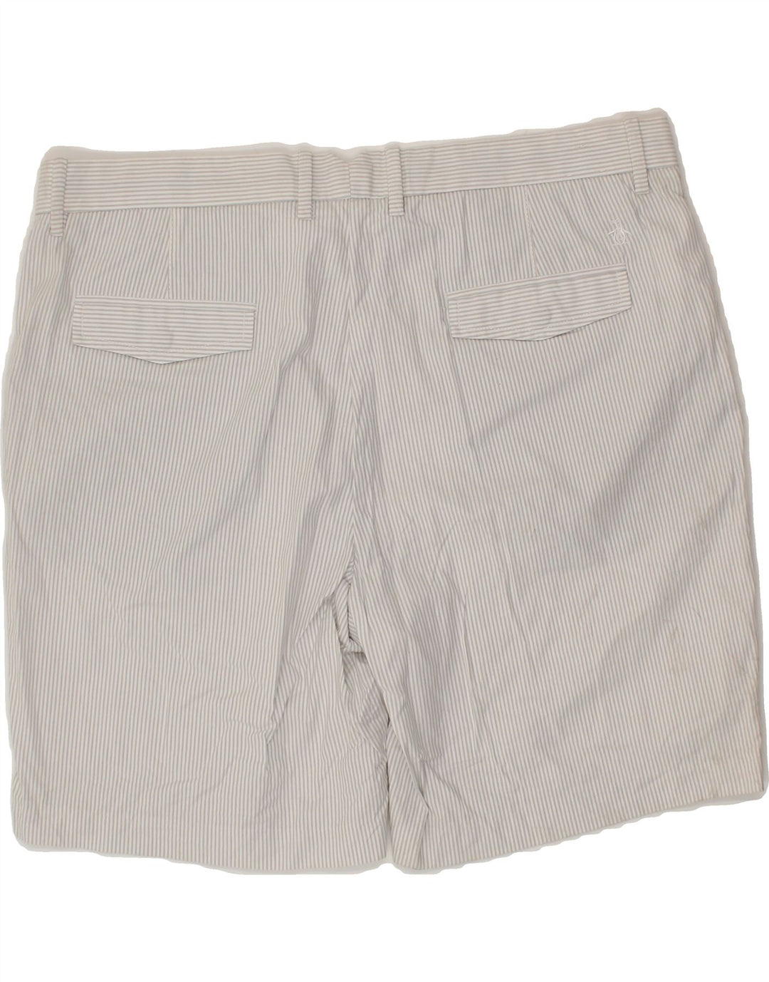 PENGUIN Mens Chino Shorts W38 XL White Pinstripe Cotton Vintage Penguin and Second-Hand Penguin from Messina Hembry 
