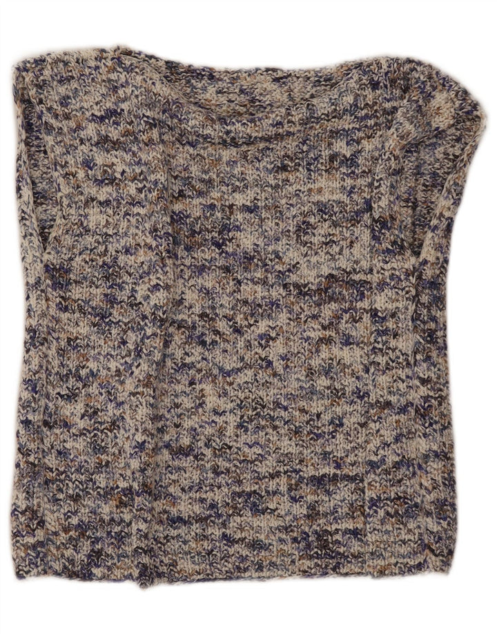 Regata feminina vintage UK 14 grande multicolorida manchada