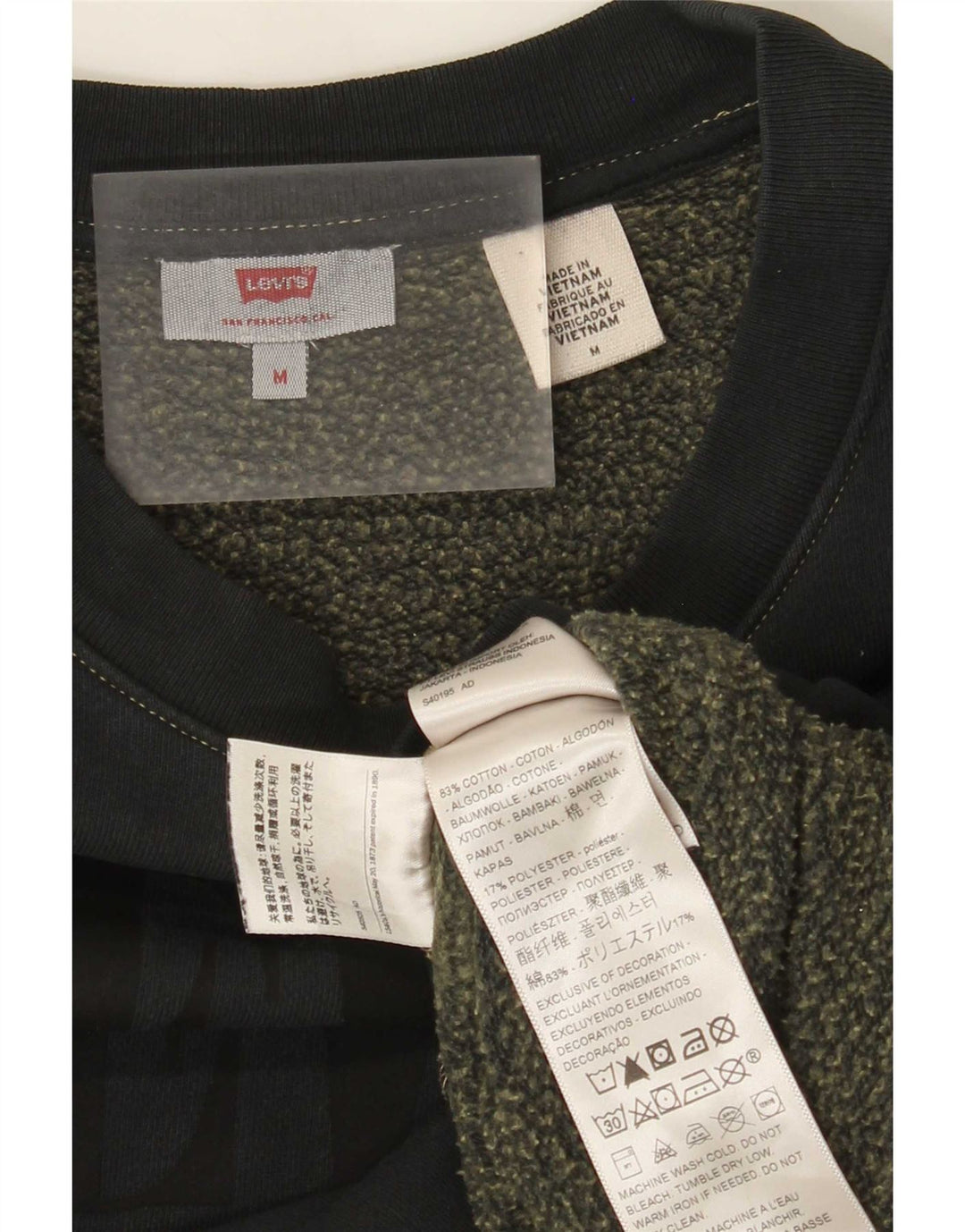 Moletom feminino Levi's Oversized Crop Jumper Reino Unido 14 Médio Azul Marinho