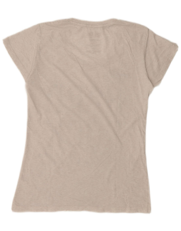 Camiseta feminina Hard Rock Cafe Vienna com estampa gráfica UK 14 grande off white