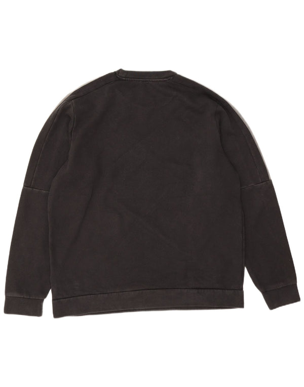 Adidas Mens Moletom Jumper Grande Algodão Preto